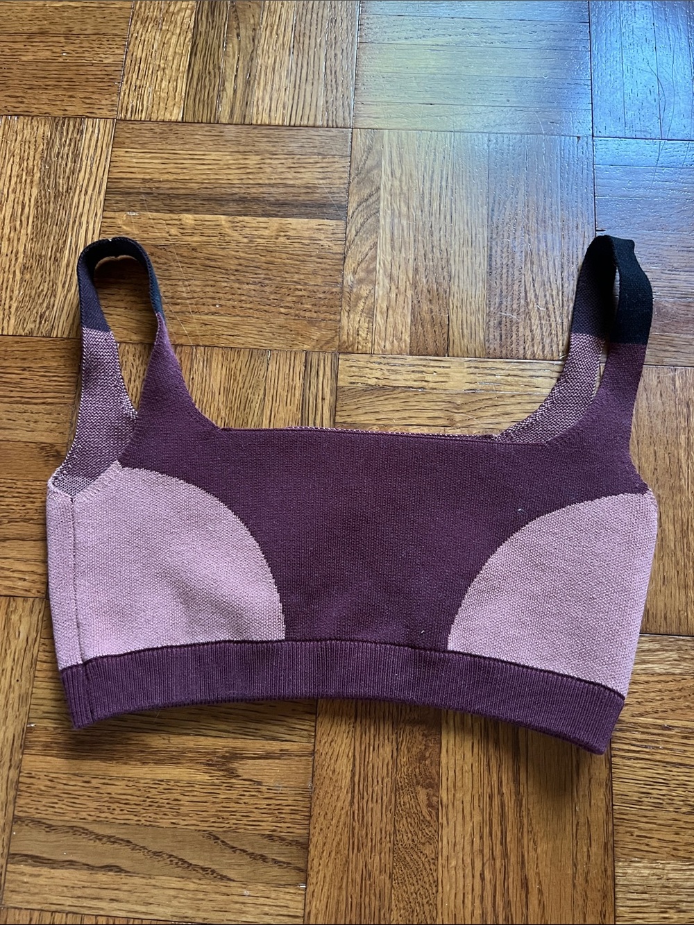 Nagnata Plum and Blush Seamless Colorblock Bralette